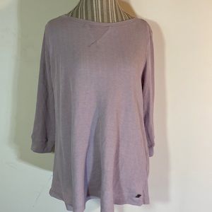 Calvin Klein pink thermal lace up back top